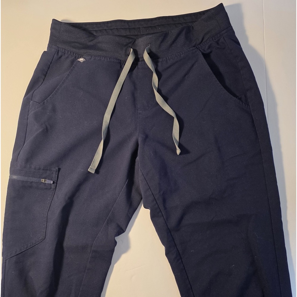 Figs Womens Siz S Navy Blue Scrub Pants Elastic Ankle Band